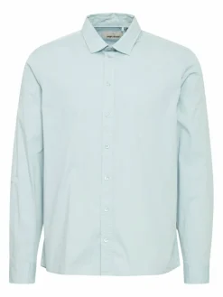 BLEND Hemden<Herren Langarmhemd blau uni