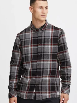 Herren Solid Hemden>Herren Langarmhemd