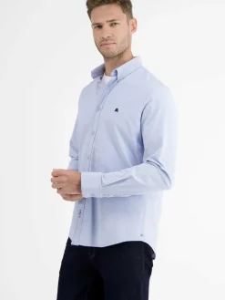 LERROS Hemden<Herren Langarmhemd hellblau uni