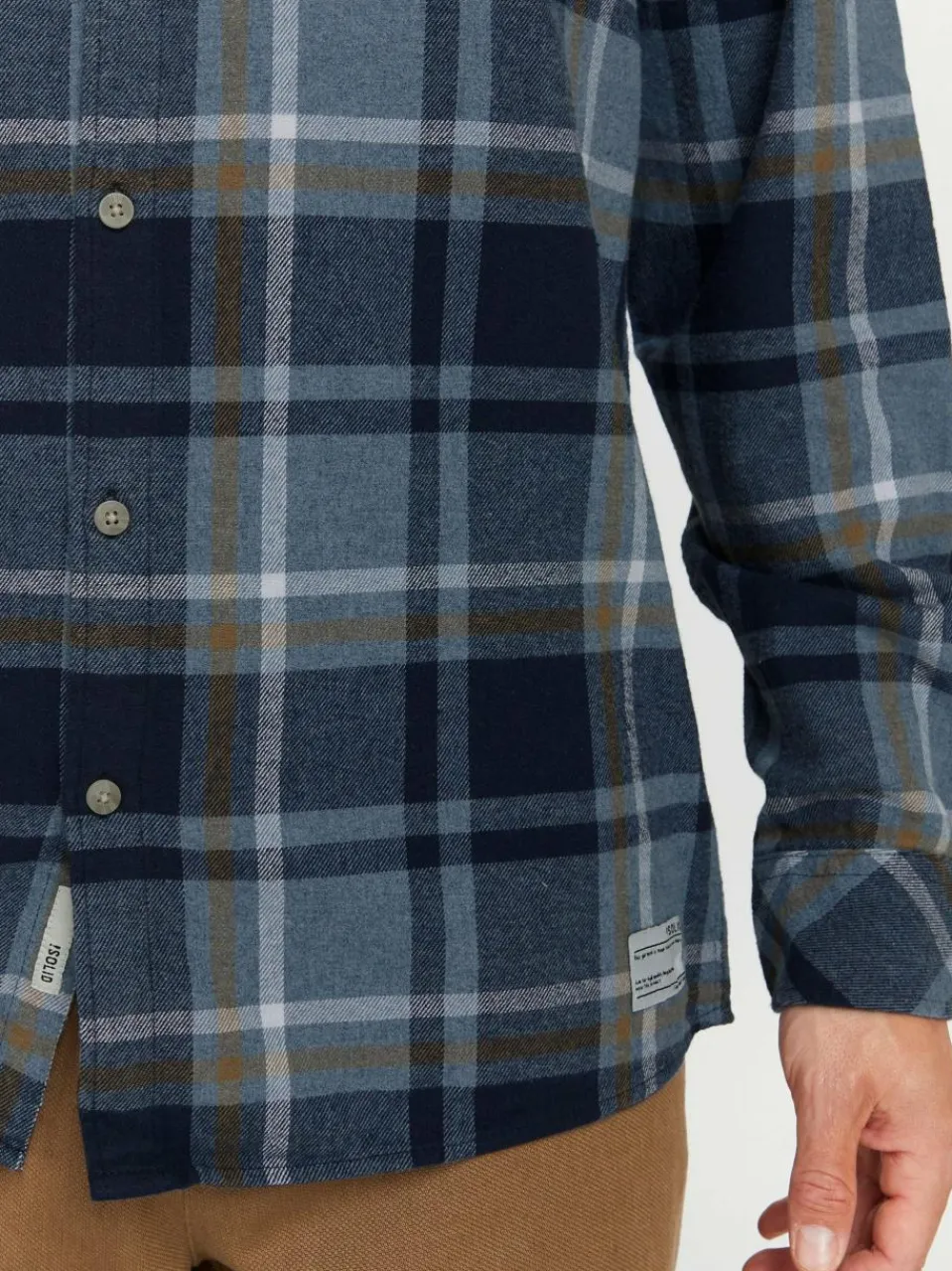 Herren Solid Hemden>Herren Langarmhemd