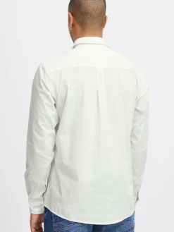 BLEND Hemden<Herren Langarmhemd weiß uni