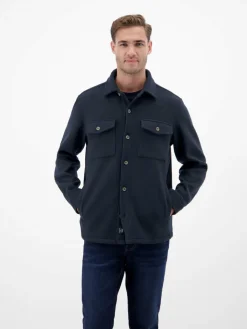 LERROS Hemden<Herren Langarmhemd marine uni