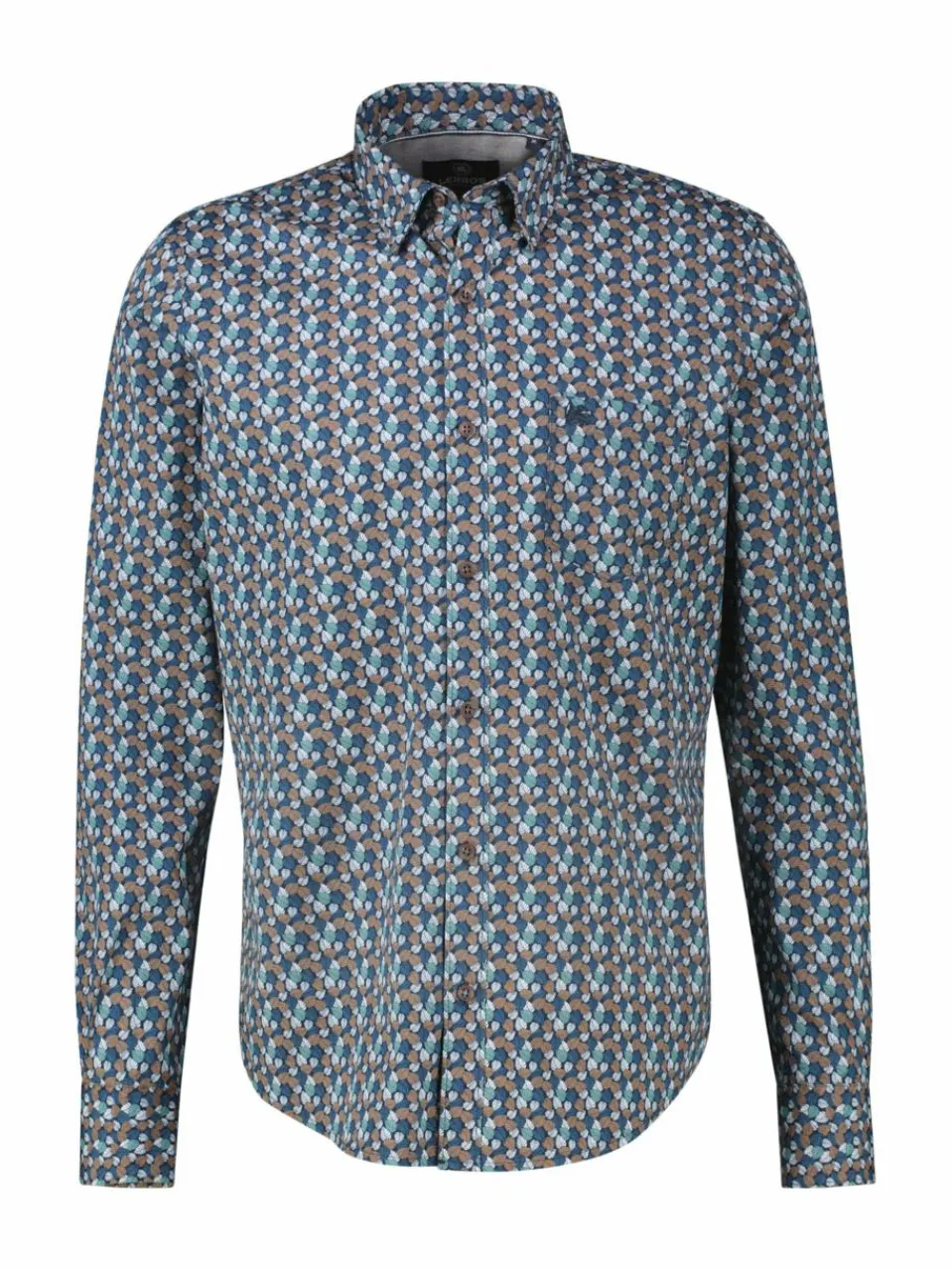 LERROS Hemden<Herren Langarmhemd kastanie gemustert