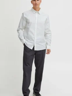 Solid Hemden<Herren Langarmhemd weiß uni