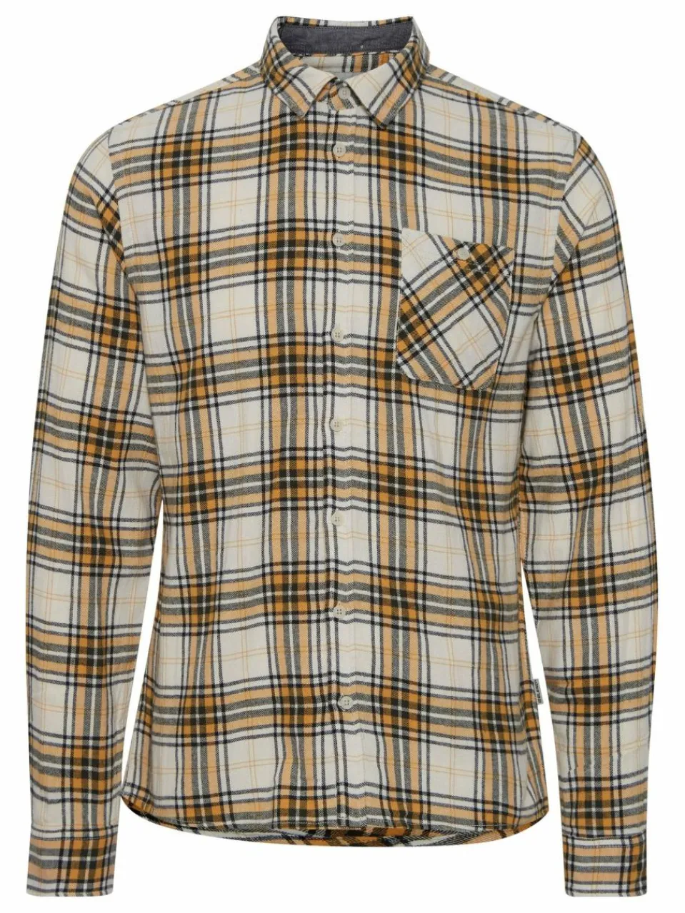 BLEND Hemden<Herren Langarmhemd gold kariert