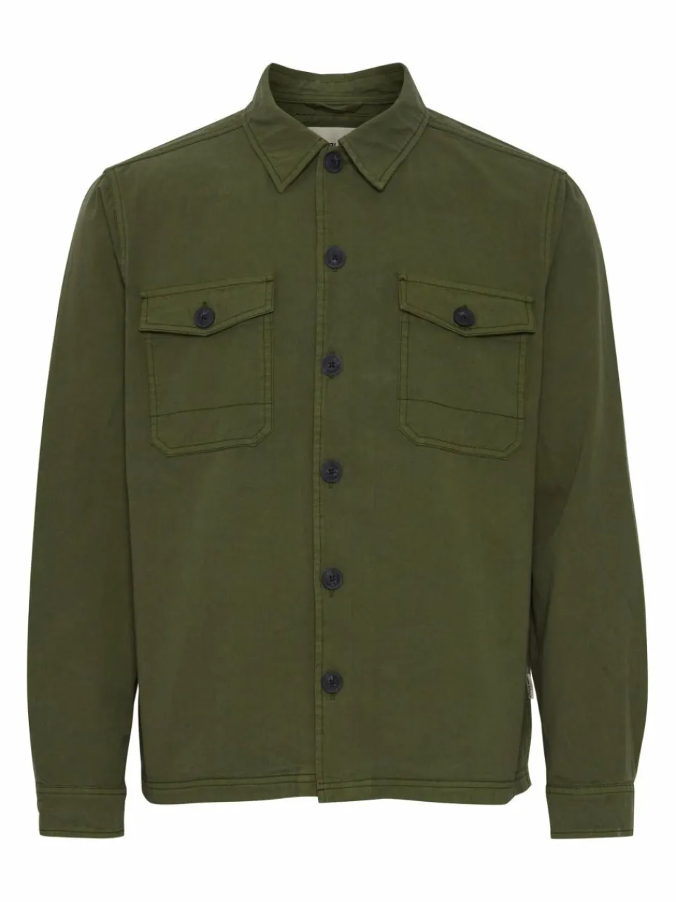 BLEND Hemden<Herren Langarmhemd grün uni