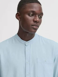 BLEND Hemden<Herren Langarmhemd - BHBOBBY blau uni