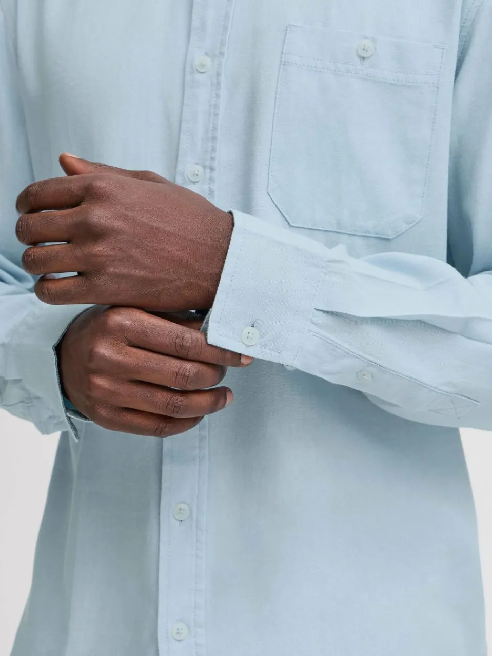 BLEND Hemden<Herren Langarmhemd - BHBOBBY blau uni