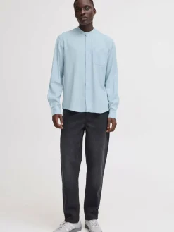 BLEND Hemden<Herren Langarmhemd - BHBOBBY blau uni