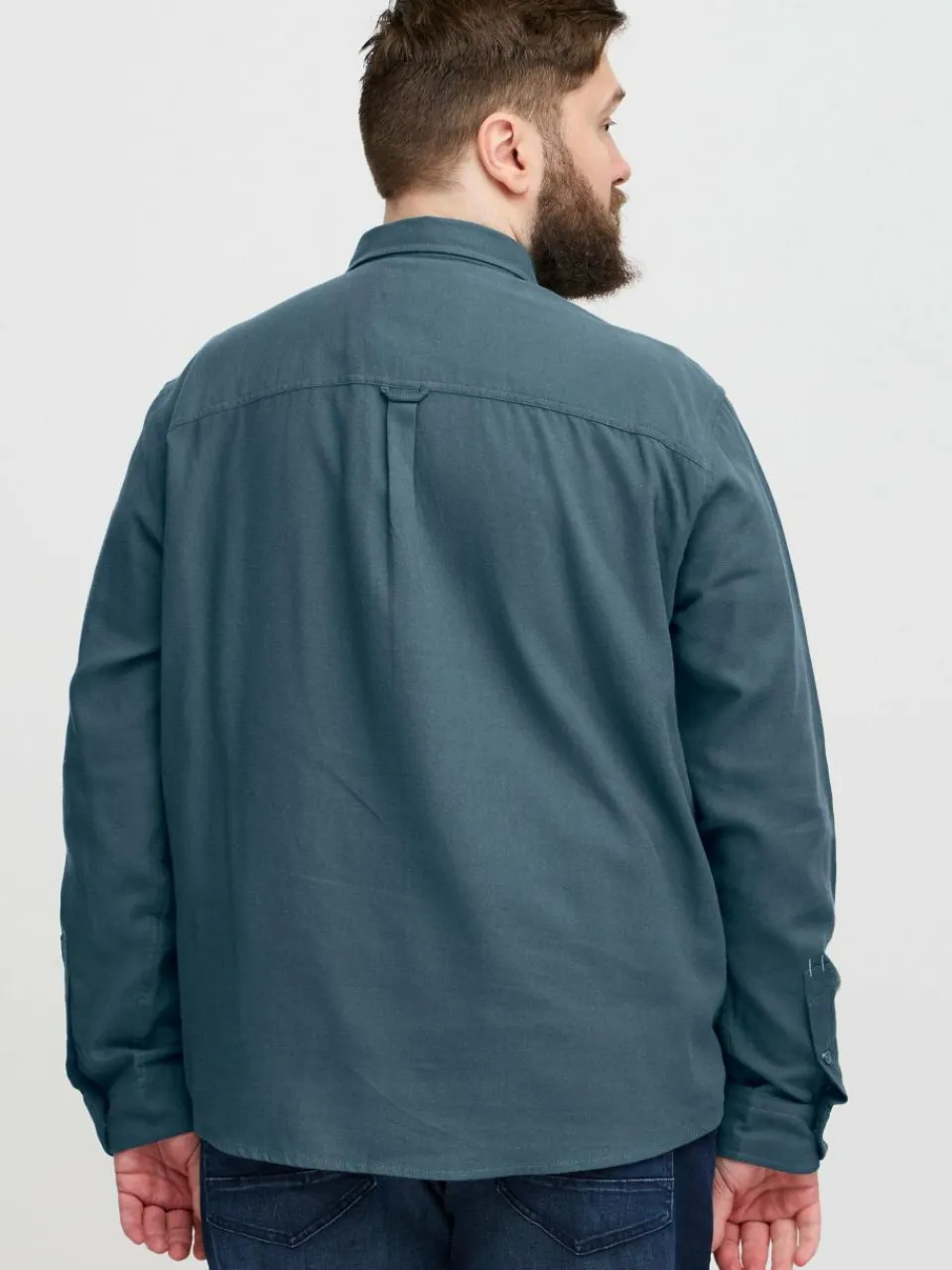 BLEND Hemden<Herren Langarmhemd - BHBShirt blue stone uni