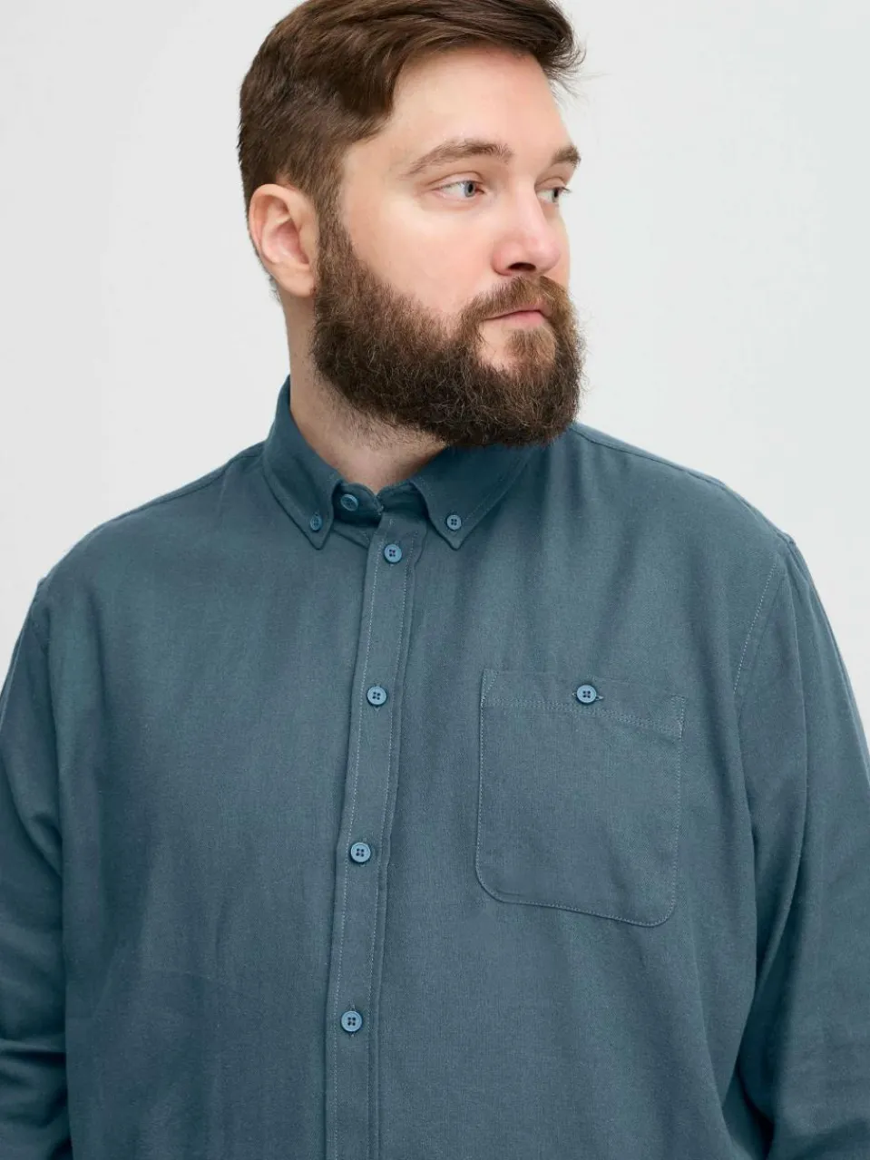 BLEND Hemden<Herren Langarmhemd - BHBShirt blue stone uni