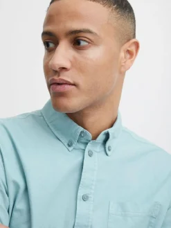 BLEND Hemden<Herren Langarmhemd - BHBugley blau uni