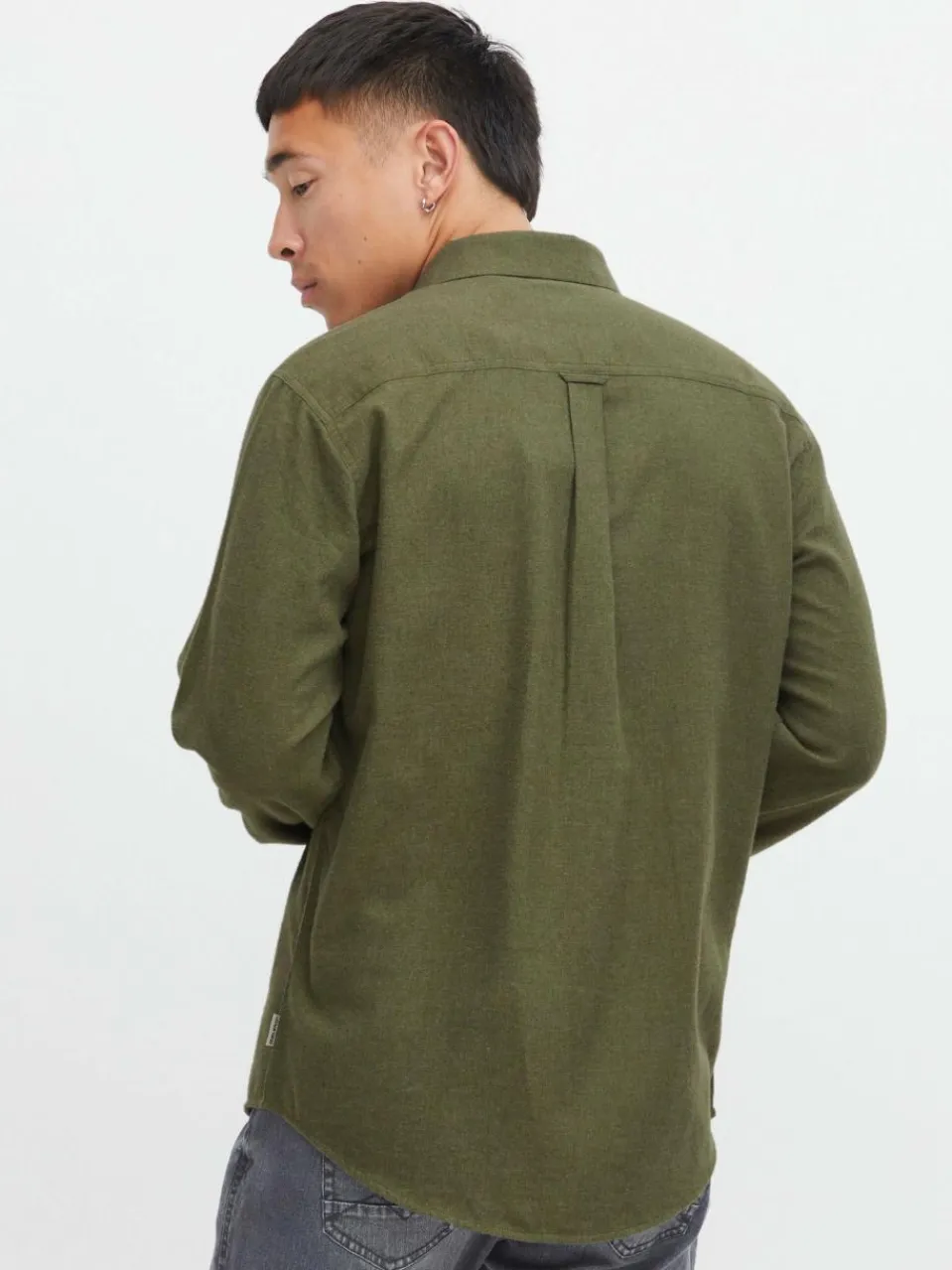 BLEND Hemden<Herren Langarmhemd - BHBurley grün uni