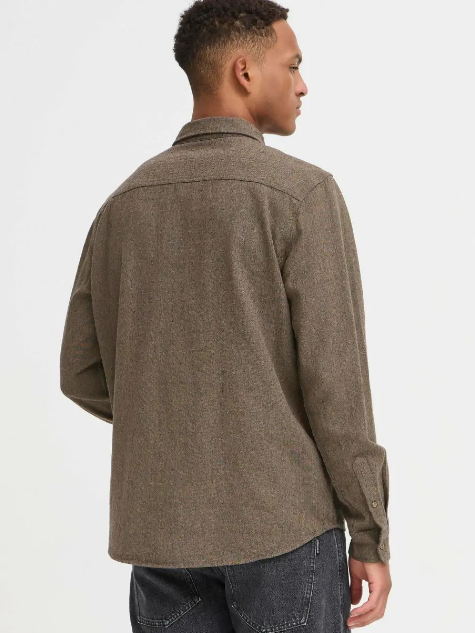 BLEND Hemden<Herren Langarmhemd - BHDEREK beige meliert