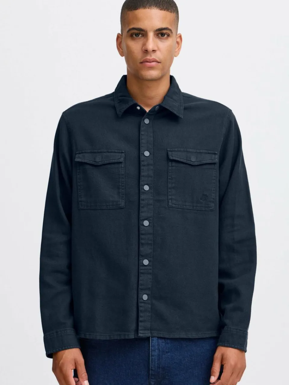 BLEND Hemden<Herren Langarmhemd - BHOvershirt blau gemustert