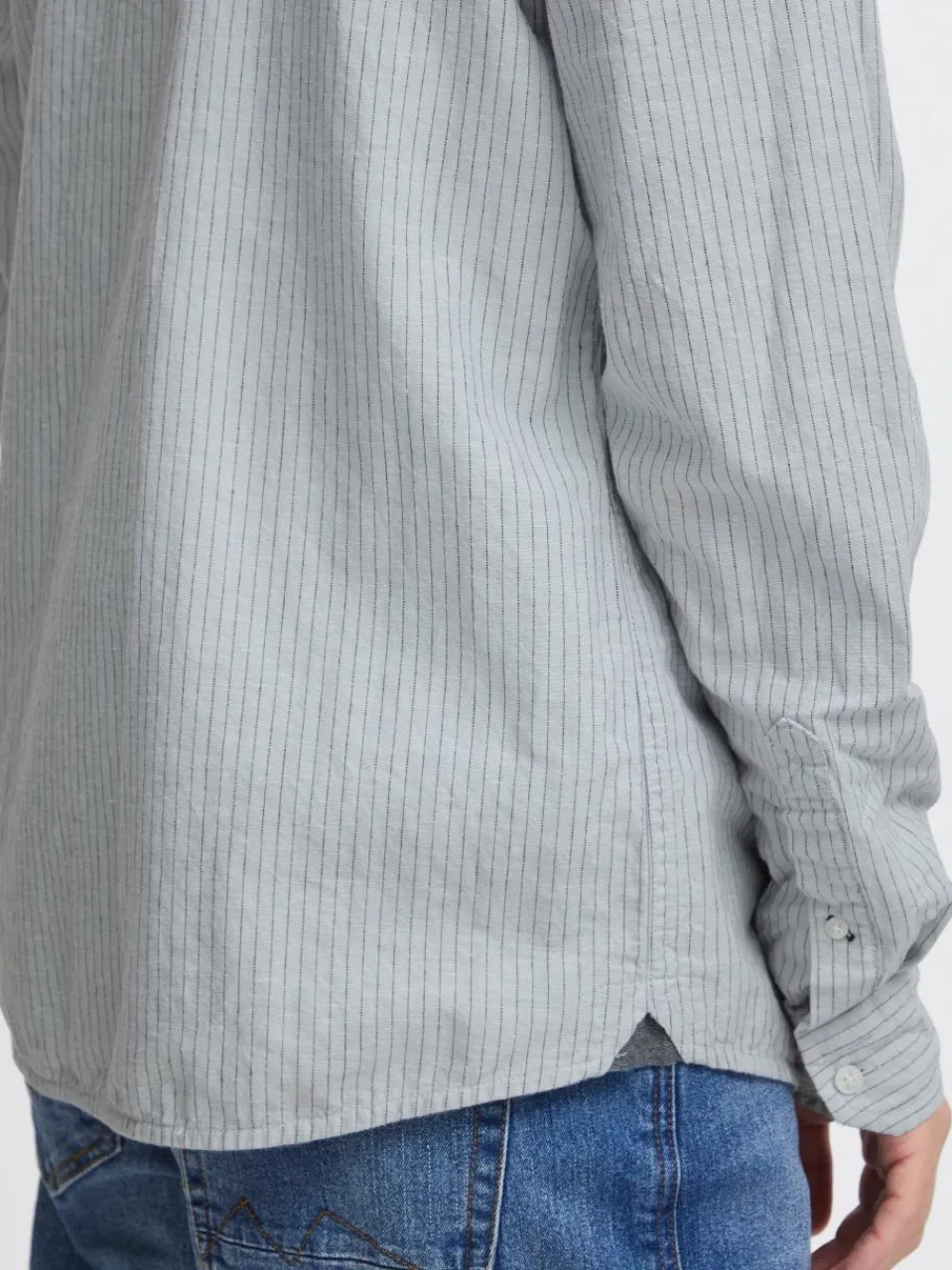 BLEND Hemden<Herren Langarmhemd - BHSHIRT grau gestreift