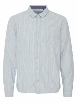 BLEND Hemden<Herren Langarmhemd - BHSHIRT grau gestreift