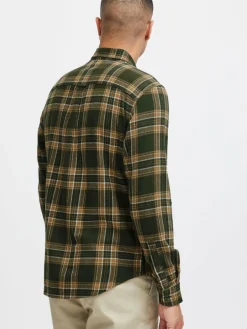 11 Project Hemden<Herren Langarmhemd - PRHans grün kariert