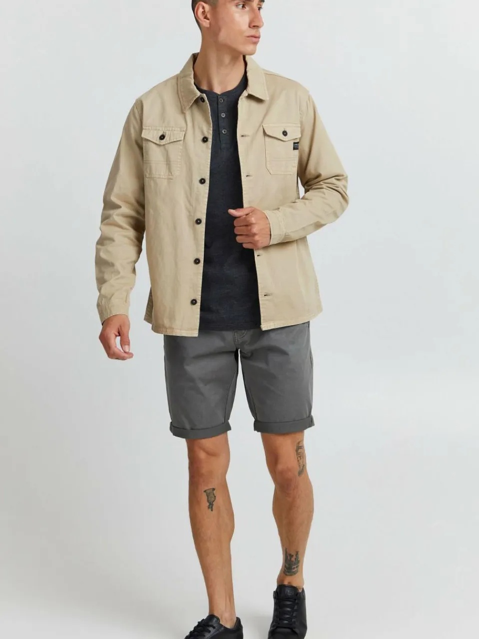 11 Project Hemden<Herren Langarmhemd - PRJohann beige uni