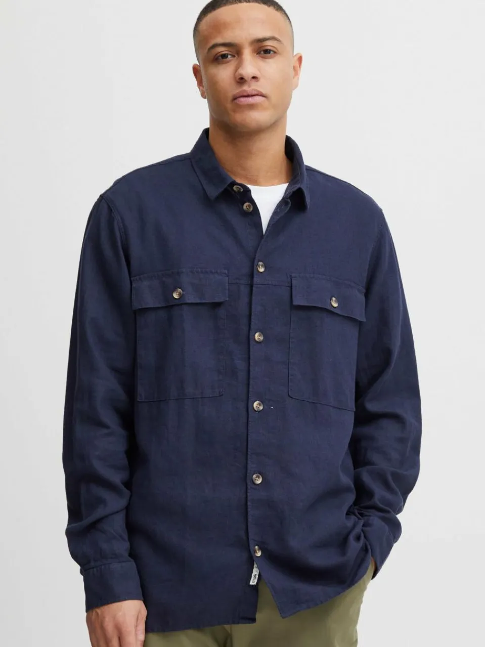 Herren Solid Hemden>Herren Langarmhemd - SDAllan