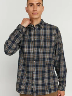 Herren Solid Hemden>Herren Langarmhemd - SDCourt