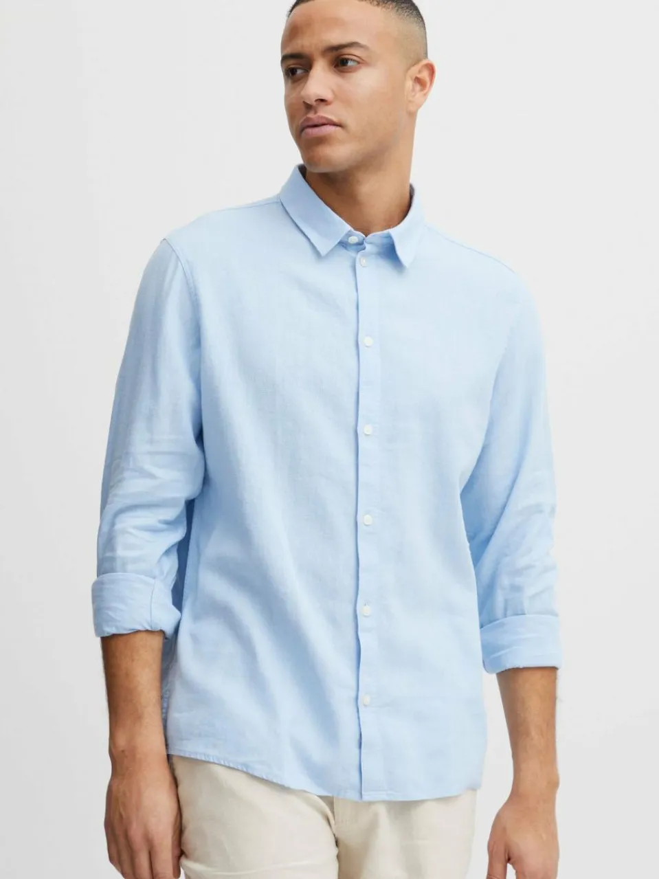 Herren Solid Hemden>Herren Langarmhemd - SDEnea