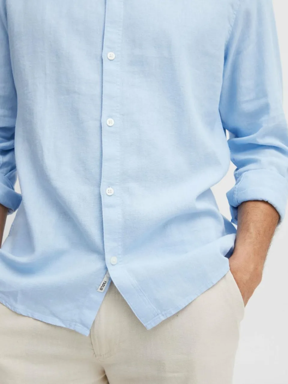 Herren Solid Hemden>Herren Langarmhemd - SDEnea