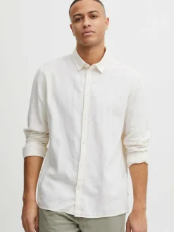 Solid Hemden<Herren Langarmhemd - SDEnea weiß uni