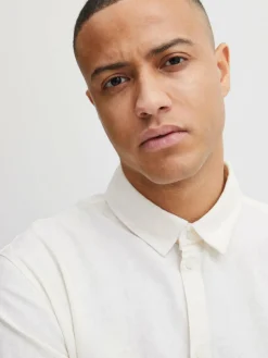 Solid Hemden<Herren Langarmhemd - SDEnea weiß uni