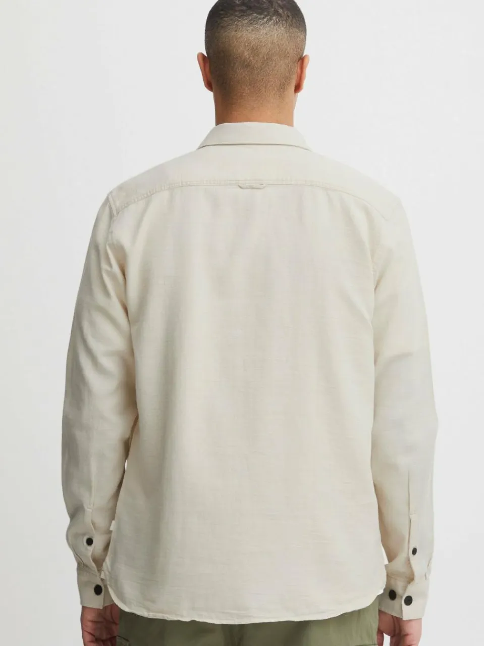 Herren Solid Hemden>Herren Langarmhemd - SDFennec