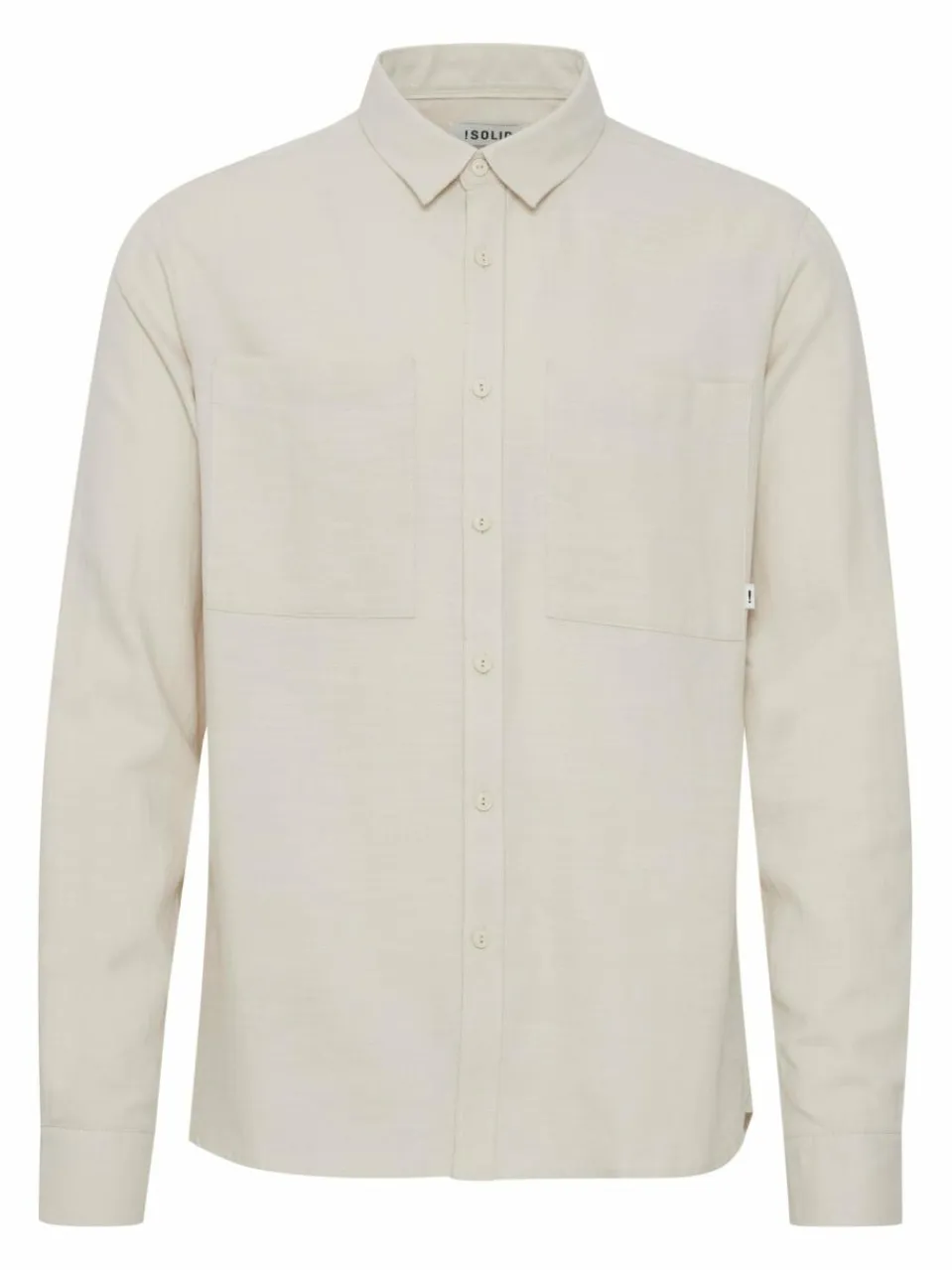 Herren Solid Hemden>Herren Langarmhemd - SDFennec