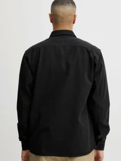 Solid Hemden<Herren Langarmhemd - SDFidel schwarz uni