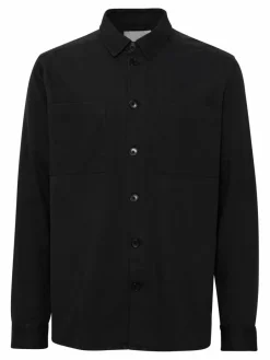 Solid Hemden<Herren Langarmhemd - SDFidel schwarz uni