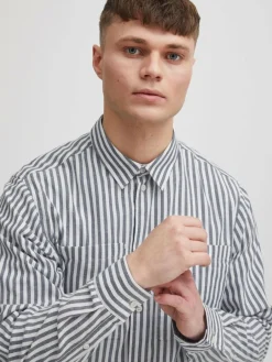 Solid Hemden<Herren Langarmhemd - SDGamal blau gemustert