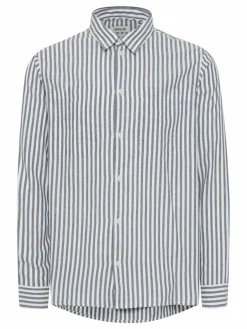 Solid Hemden<Herren Langarmhemd - SDGamal blau gemustert