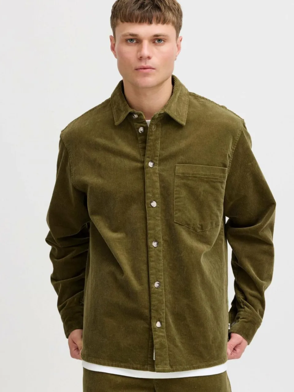 Solid Hemden<Herren Langarmhemd - SDMEYER oliv uni