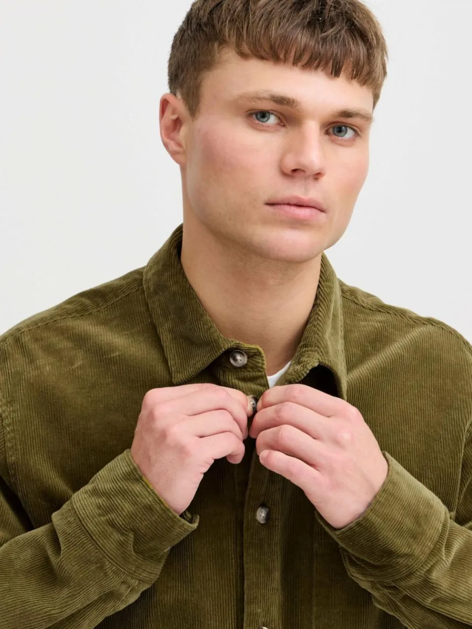 Solid Hemden<Herren Langarmhemd - SDMEYER oliv uni