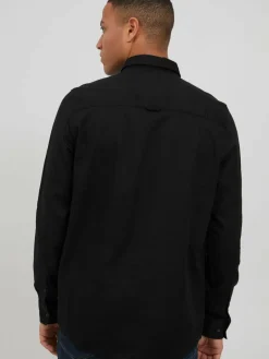 Solid Hemden<Herren Langarmhemd - SDTim schwarz uni