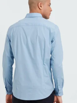 Solid Hemden<Herren Langarmhemd - SDTyler hellblau uni