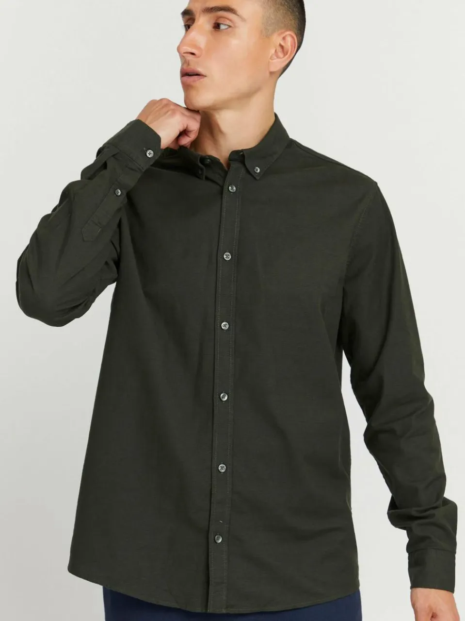 Herren Solid Hemden>Herren Langarmhemd - SDVal