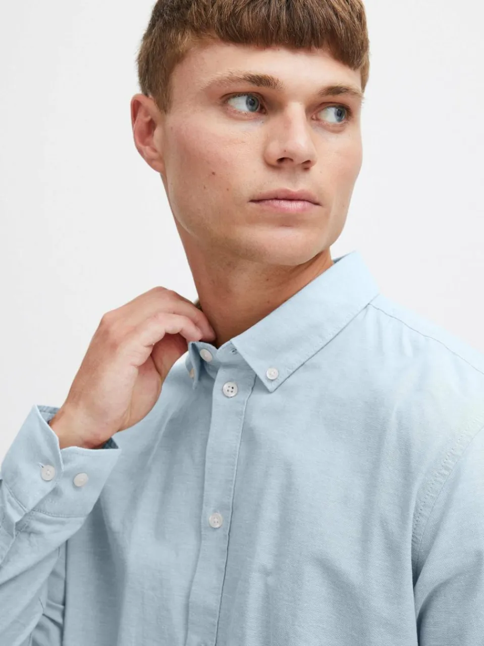 Herren Solid Hemden>Herren Langarmhemd - SDVal