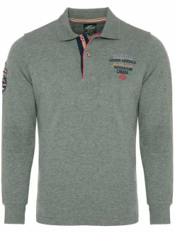 Carisma Poloshirts<Herren Langarm-Polo grau bedruckt