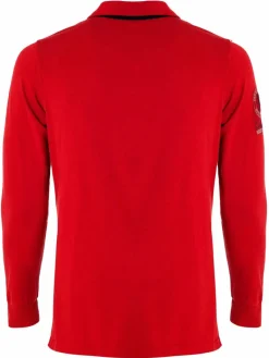 Carisma Poloshirts<Herren Langarm-Polo rot bedruckt