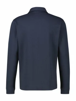 LERROS Poloshirts<Herren Langarm-Poloshirt marine uni