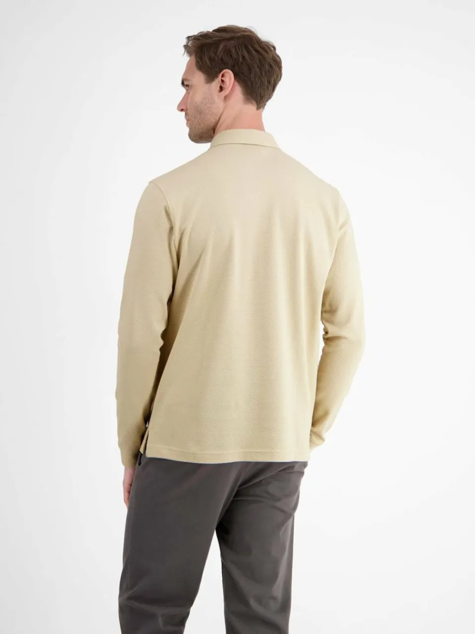 Herren LERROS Poloshirts>Herren Langarm-Poloshirt