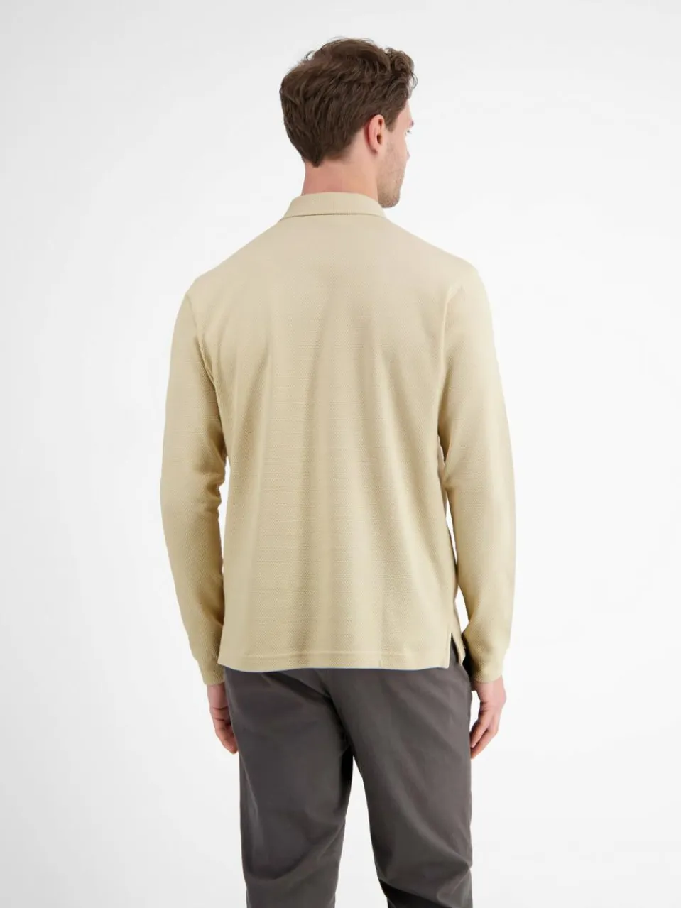 Herren LERROS Poloshirts>Herren Langarm-Poloshirt