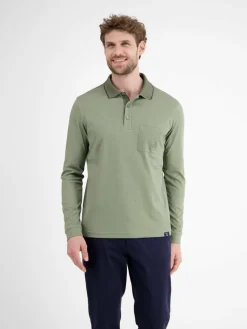 Herren LERROS Poloshirts>Herren Langarm-Poloshirt