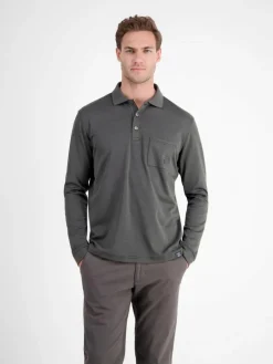 Herren LERROS Poloshirts>Herren Langarm-Poloshirt