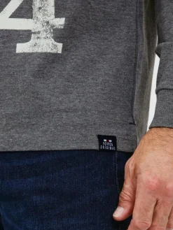 FQ1924 Poloshirts<Herren Langarm-Poloshirt - FQRagnvald grau bedruckt