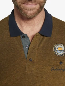 Jan Vanderstorm Poloshirts<Herren Langarm-Poloshirt - JUHANI braun meliert